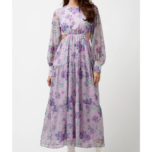 NWT Floral Maxi Dress with Long Sleeves - XS - Picture 2 of 5